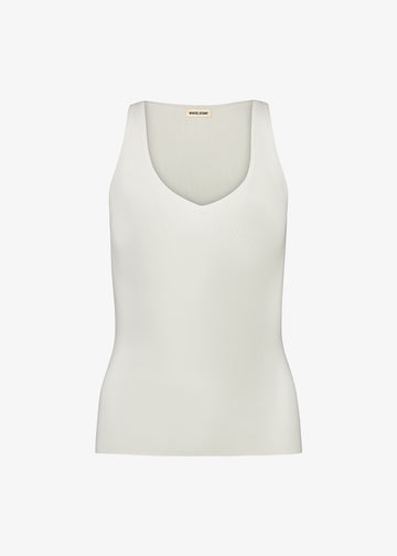 Christos V-Neck Tank Ivory