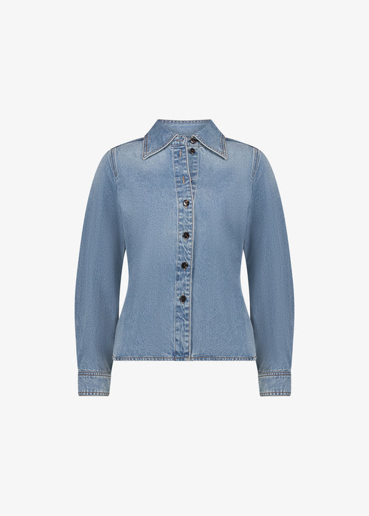 Monty Denim Shirt Washed Blue