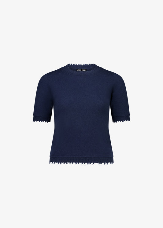 Squeak Knit Half Sleeve Navy