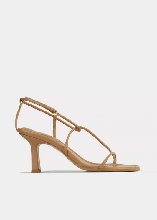 Essen Heeled Strappy Sandal Almond