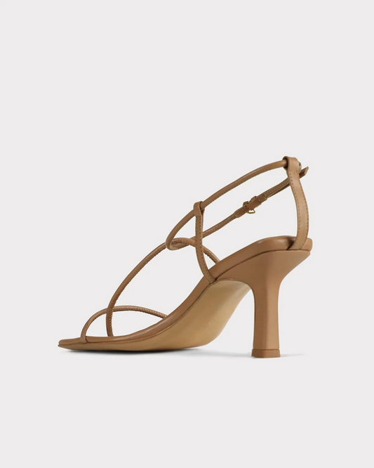 Essen Heeled Strappy Sandal Almond