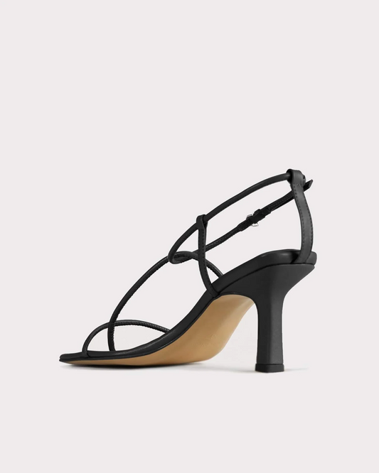 Essen Heeled Strappy Sandal Black